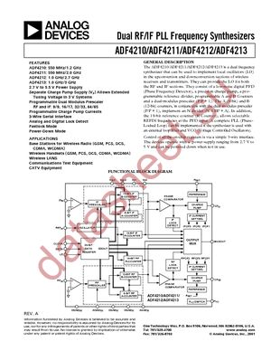 ADF4213BCP-REEL7 datasheet  